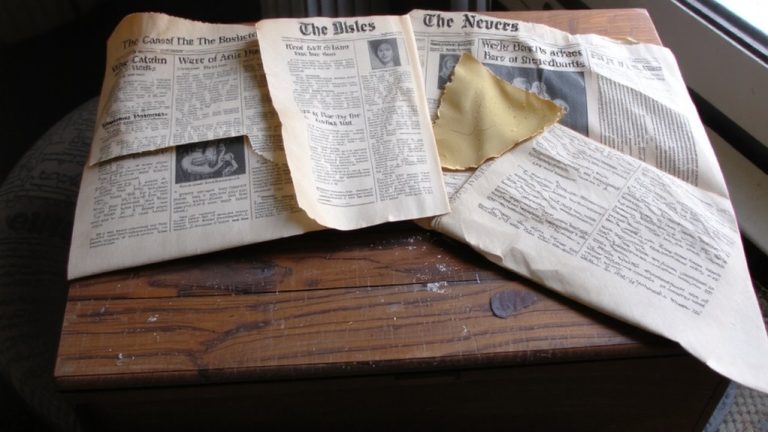 avoid newspaper for storage