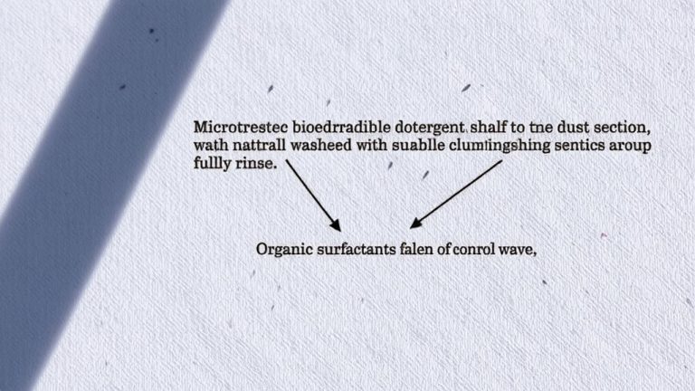 biodegradable detergent residue soiling