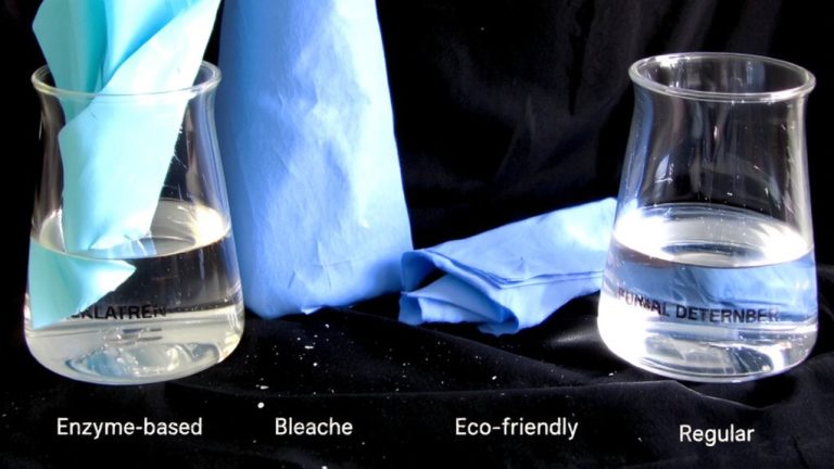 detergent type and microfiber release