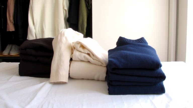 folding sweaters for storage