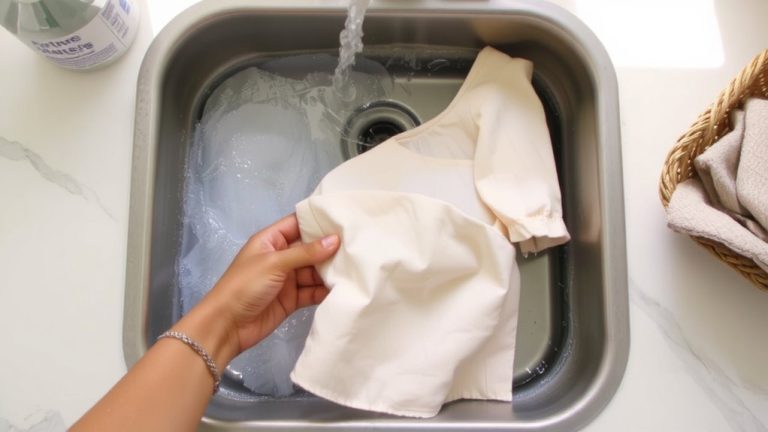 gentle rub cold rinse