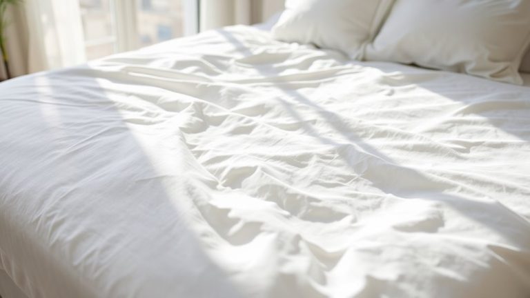 luxuriously clean bed sheets