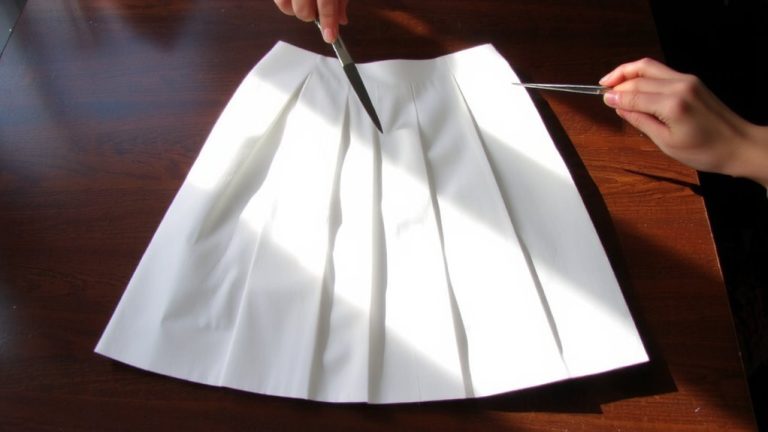 pleated skirt folding technique