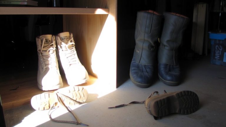 rotate boots quarterly prevent sole adhesion