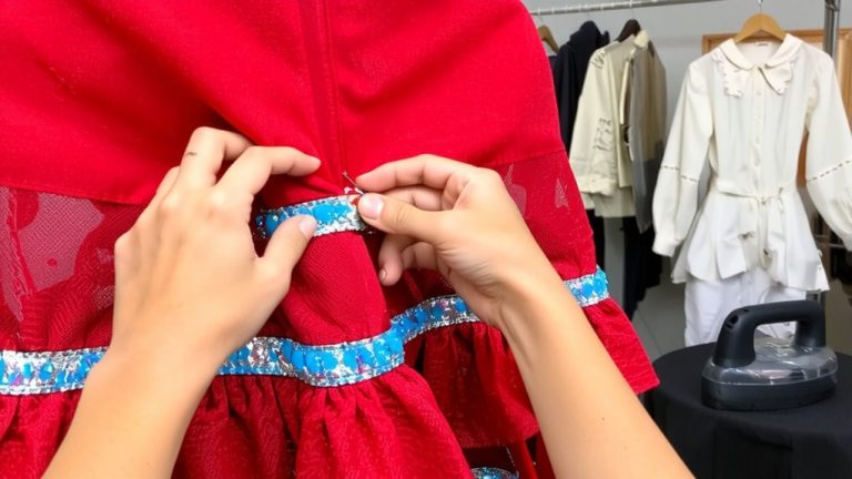 secure loose beadwork carefully