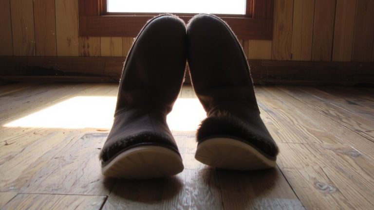 store fur boots upside down