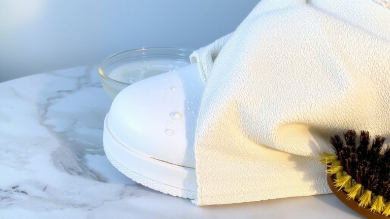 use gentle soap and water